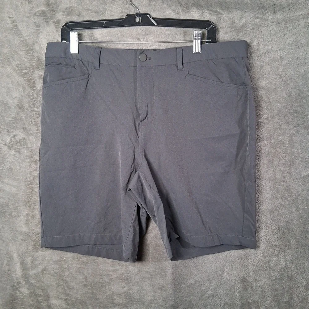 Rei Co-op Performance Shorts Mens Size 38 Charcoal Gray Moisture Wicking Stretch